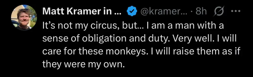 Frodo and Gandalf discuss circuses and monkeys