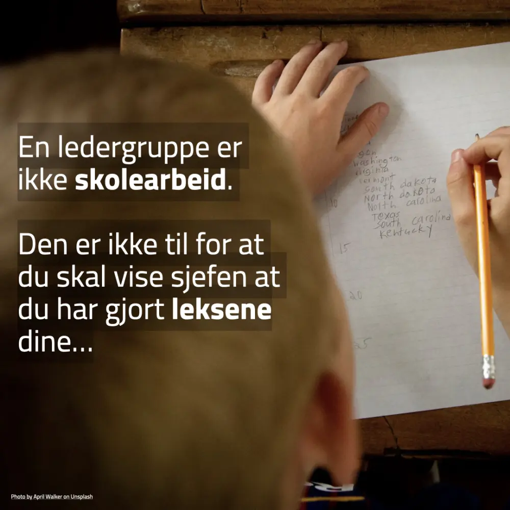 En presentasjon er ikke en skoleoppgave